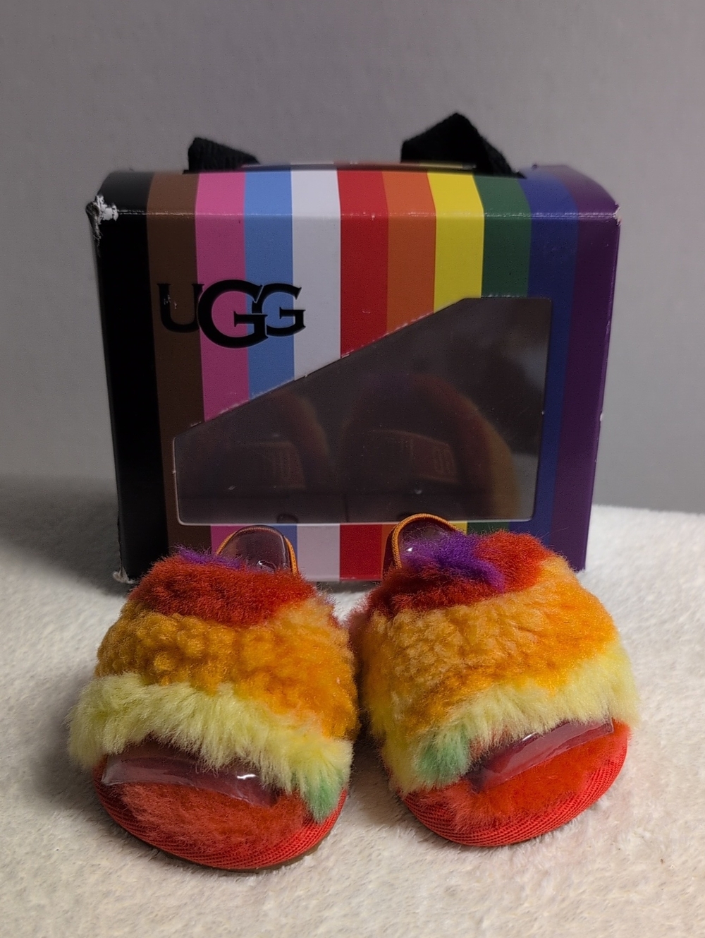 UGG Infant Fluff Yeah Slide Cali Collage Multicolor Size 0/1